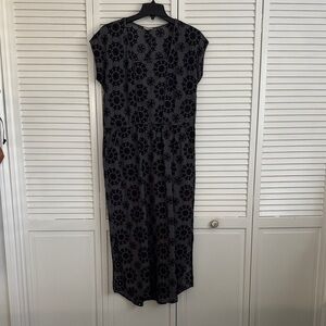 Wrap London Charcoal Floral Midi Dress